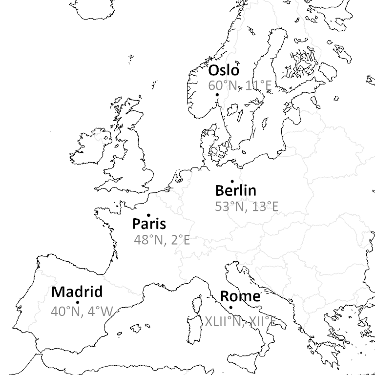 Dingbats EUROPE MAP