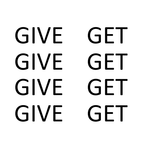 Dingbats GIVE GET GIVE GET