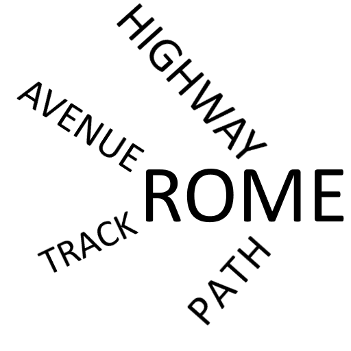 Dingbats HIGHWAY AVENUE ROME TRACK PATH