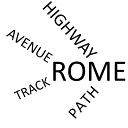Dingbats HIGHWAY AVENUE ROME TRACK PATH
