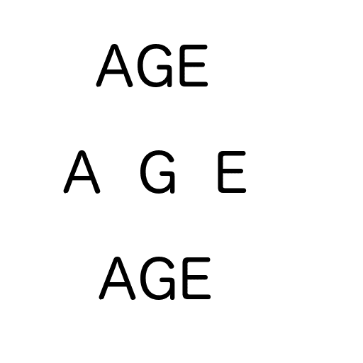 Dingbats AGE A G E AGE