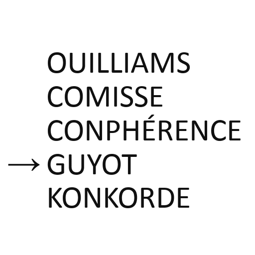 Personne trop serviable ou gpar faiblesse de caract, "Guyot est la seule varide POIRE avec une orthographe correcte(BONNE)