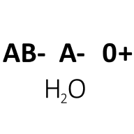 Dingbats AB- A- 0+ H2O
