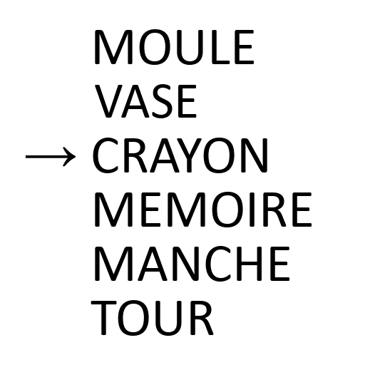 unique ; un vrai num; un drd'oiseau.|Crayon est le seul mot avec un genre unique (masculin). Un moule/une moule. Le vase/la vase. La mmLe manche/la manche. Le tour/la tour.