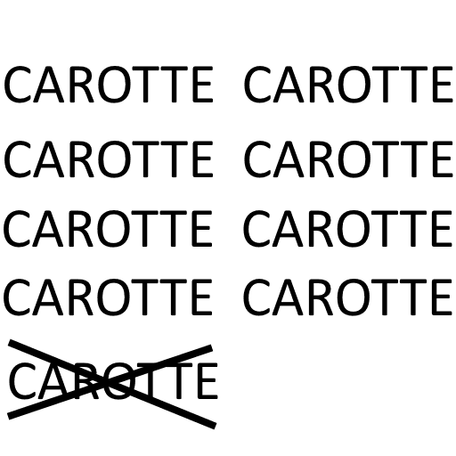 Entre les lignes CAROTTE CAROTTE